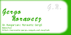 gergo moravetz business card